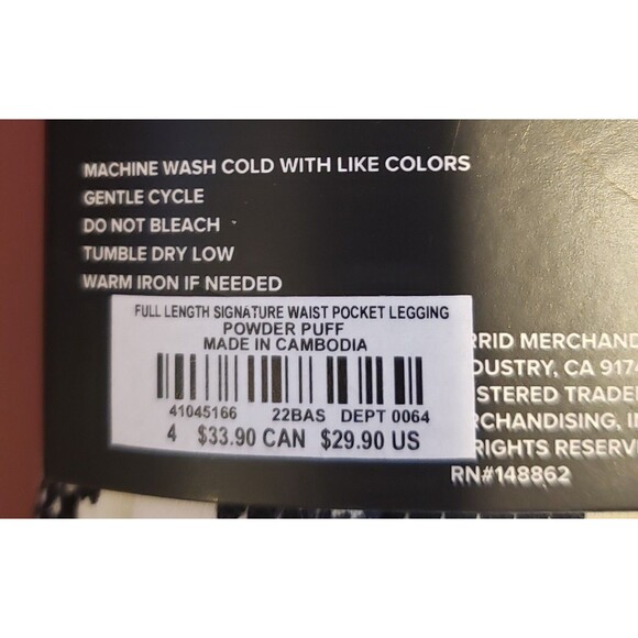 NWT Torrid Size 4 Powder Puff Print - Full Length Signature Waist Pocket Legging - Picture 5 of 5